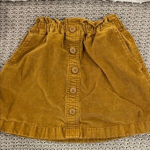 Crewcuts Mustard Button-Front Skirt